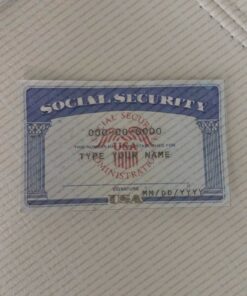Social Security Card Template Print