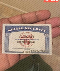 Blank social security card template with seal