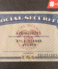Social Security Card Template Photoshop