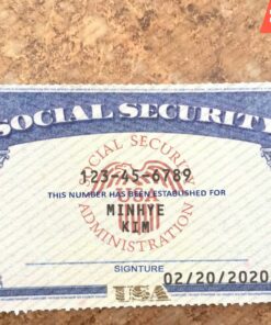 Social Security Card Template USA