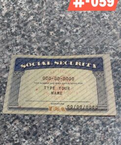 California Social Security Card Template
