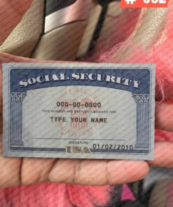 Social Security Card Template