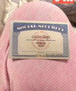 Social Security Card Template Back side