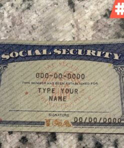Social Security Card PSD Template