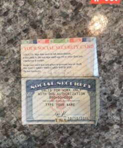 Wyoming Social Security Card Template