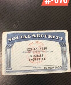 Virginia Social Security Card Template