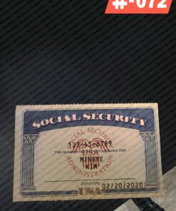 Vermont Social Security Card Template