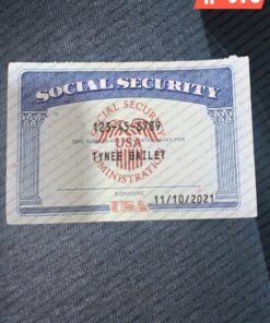 Utah Social Security Card Template
