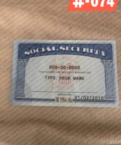 Arizona Social Security Card Template