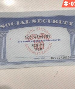 North Dakota Social Security Card Template