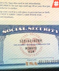 North Carolina Social Security Card Template