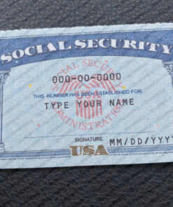 Pennsylvania Social Security Card Template