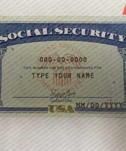 Rhode Island Free Social Security Card PSD Template