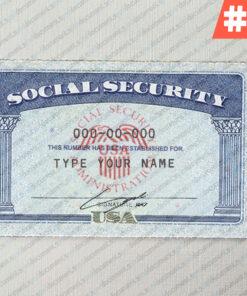 Social Security Template with background