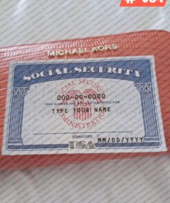 Oregon Social Security Card Template