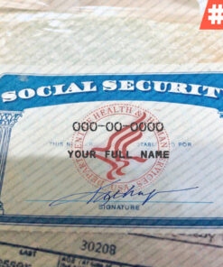 Oklahoma Social Security Card Template