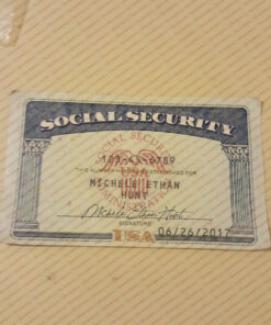 Ohio Social Security Card Template