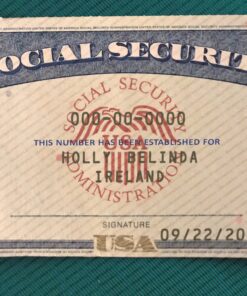 New Jersey Social Security Card Template