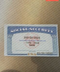Nevada Social Security Card Template