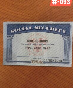 Montana Social Security Card Template