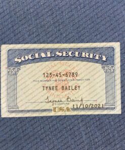 Maryland Social Security Card Template