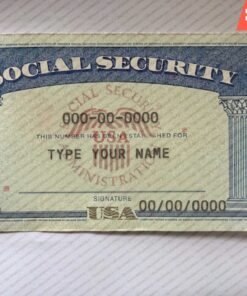 Mississippi Social Security Card Template