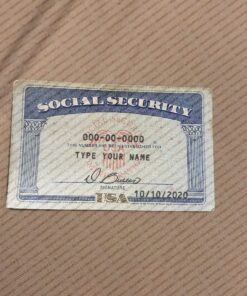 Massachusetts Social Security Card Template