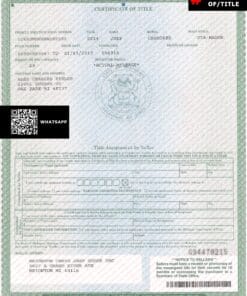 CERTIFICATE OF TITLE