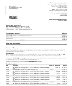 Wirecard bank Statement Free Download
