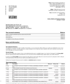 Santander Bank Statement Free Download