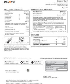 Discover Card Statement Free Download